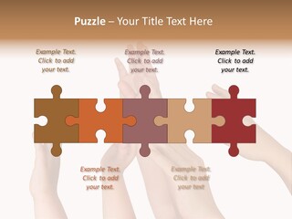 A Group Of Hands Reaching Up Into The Air PowerPoint Template