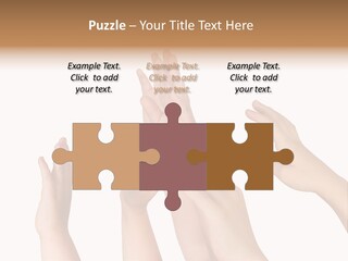 A Group Of Hands Reaching Up Into The Air PowerPoint Template