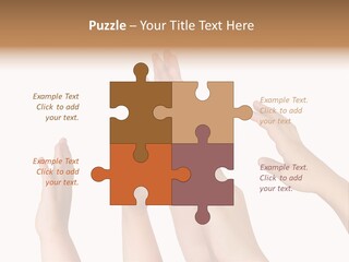 A Group Of Hands Reaching Up Into The Air PowerPoint Template