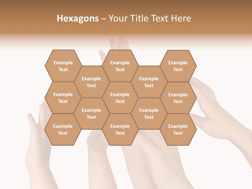 A Group Of Hands Reaching Up Into The Air PowerPoint Template