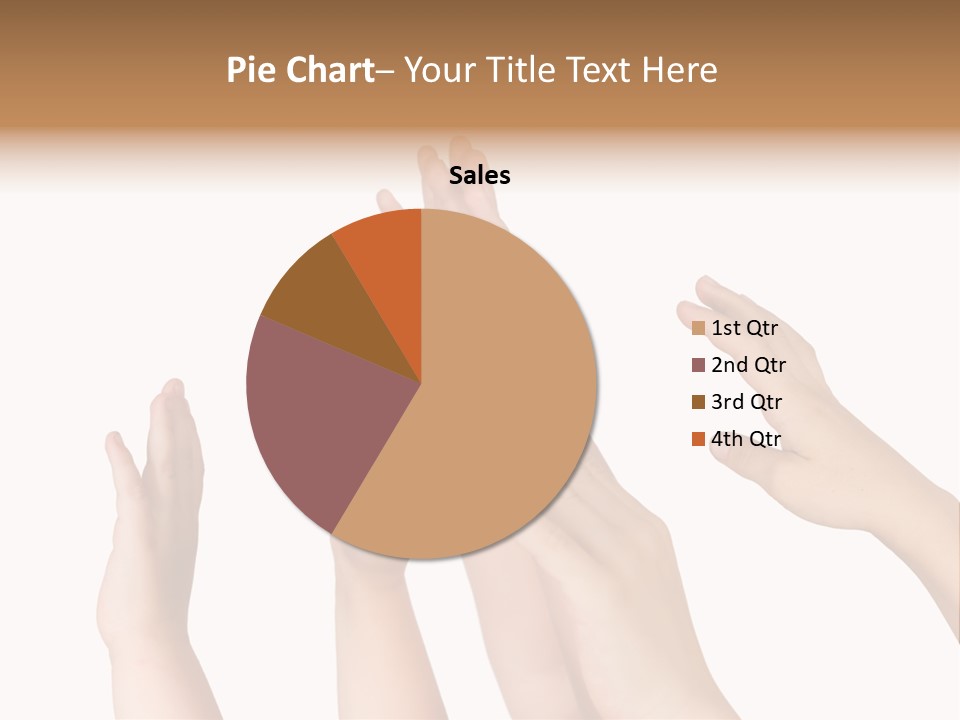 A Group Of Hands Reaching Up Into The Air PowerPoint Template