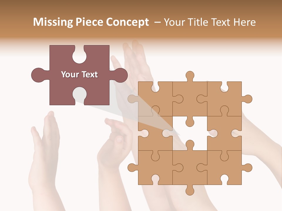 A Group Of Hands Reaching Up Into The Air PowerPoint Template
