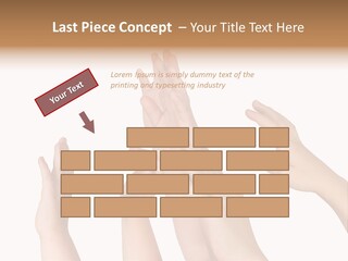 A Group Of Hands Reaching Up Into The Air PowerPoint Template