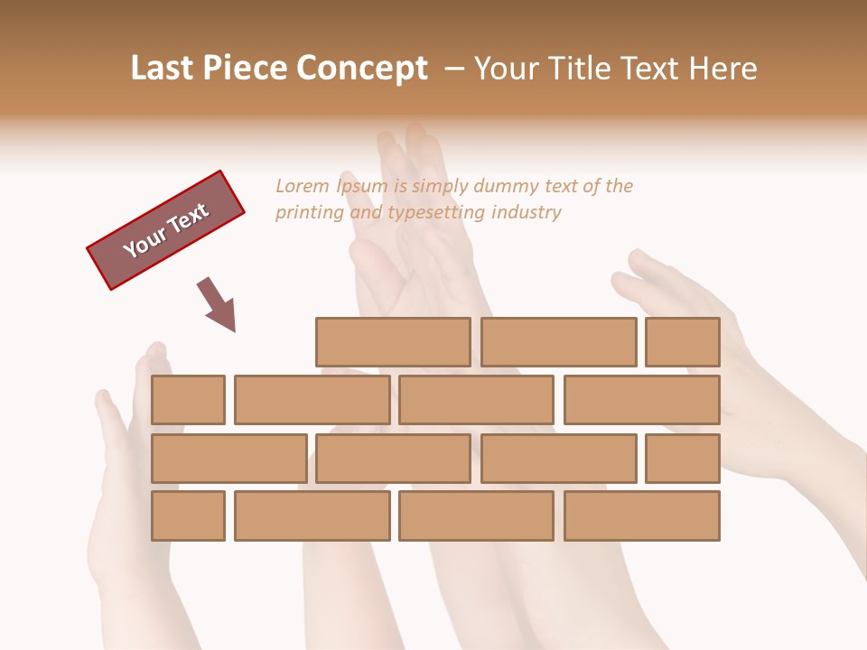 A Group Of Hands Reaching Up Into The Air PowerPoint Template