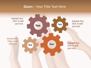 A Group Of Hands Reaching Up Into The Air PowerPoint Template