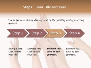 A Group Of Hands Reaching Up Into The Air PowerPoint Template
