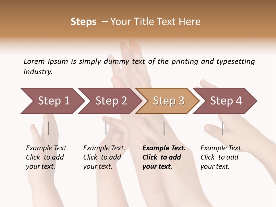 A Group Of Hands Reaching Up Into The Air PowerPoint Template