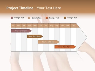 A Group Of Hands Reaching Up Into The Air PowerPoint Template