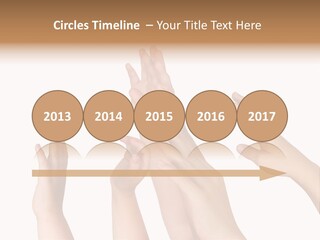 A Group Of Hands Reaching Up Into The Air PowerPoint Template