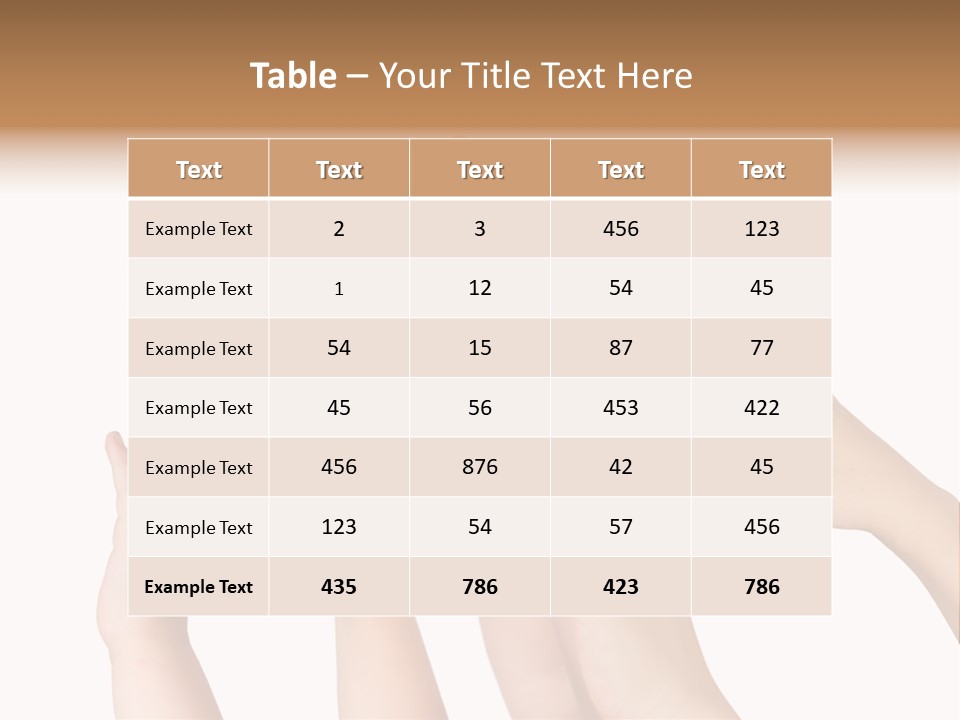 A Group Of Hands Reaching Up Into The Air PowerPoint Template