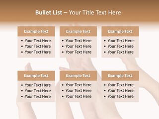 A Group Of Hands Reaching Up Into The Air PowerPoint Template