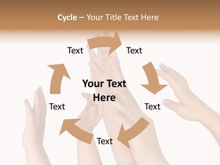 A Group Of Hands Reaching Up Into The Air PowerPoint Template