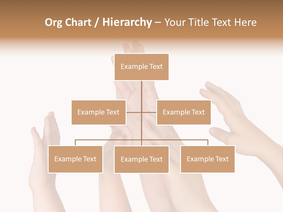 A Group Of Hands Reaching Up Into The Air PowerPoint Template