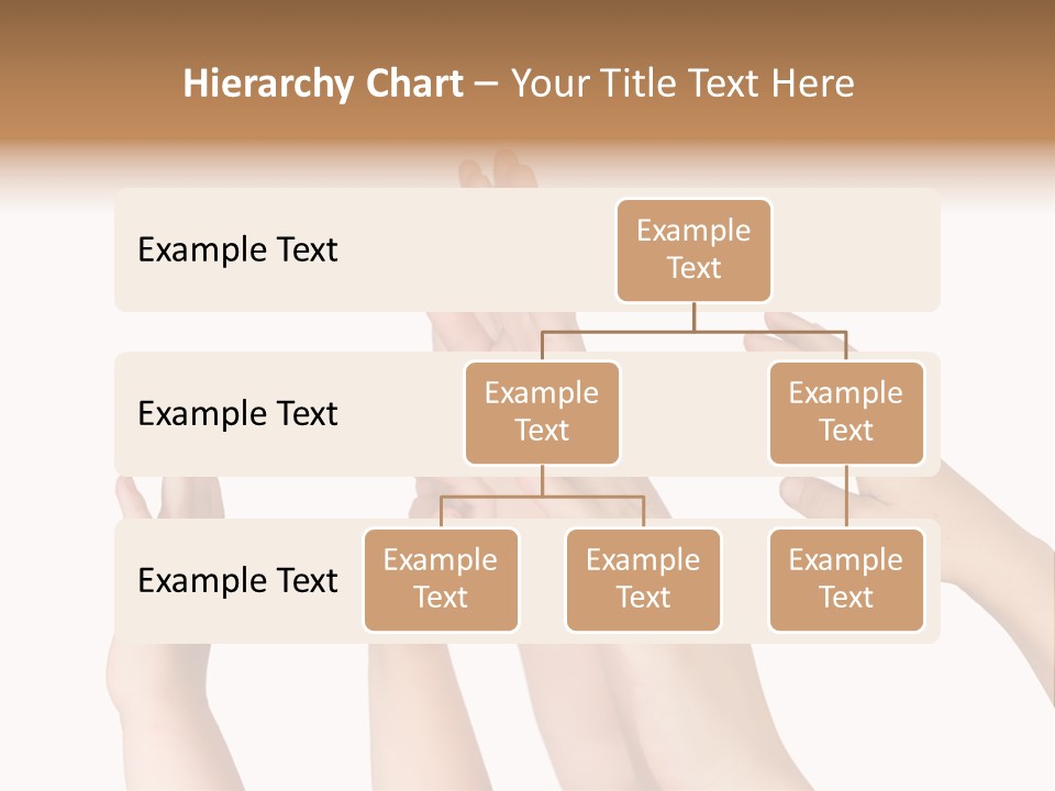 A Group Of Hands Reaching Up Into The Air PowerPoint Template