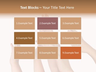 A Group Of Hands Reaching Up Into The Air PowerPoint Template