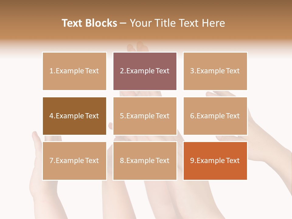 A Group Of Hands Reaching Up Into The Air PowerPoint Template