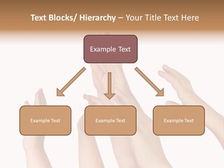 A Group Of Hands Reaching Up Into The Air PowerPoint Template
