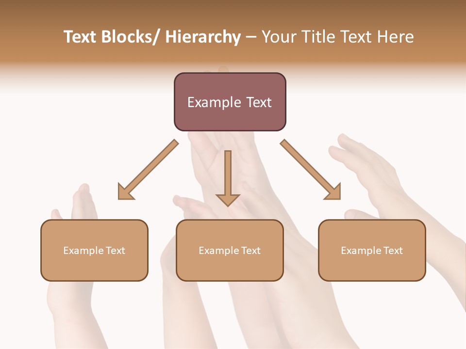 A Group Of Hands Reaching Up Into The Air PowerPoint Template