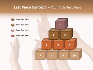 A Group Of Hands Reaching Up Into The Air PowerPoint Template