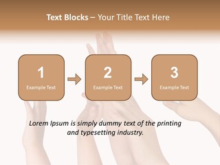 A Group Of Hands Reaching Up Into The Air PowerPoint Template