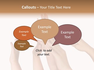A Group Of Hands Reaching Up Into The Air PowerPoint Template