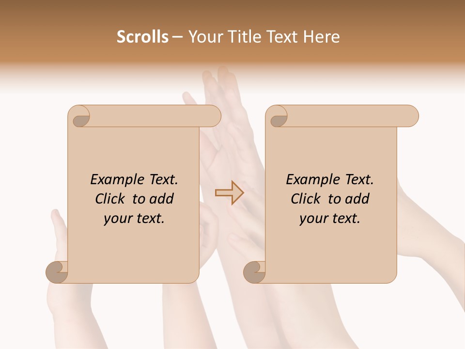 A Group Of Hands Reaching Up Into The Air PowerPoint Template
