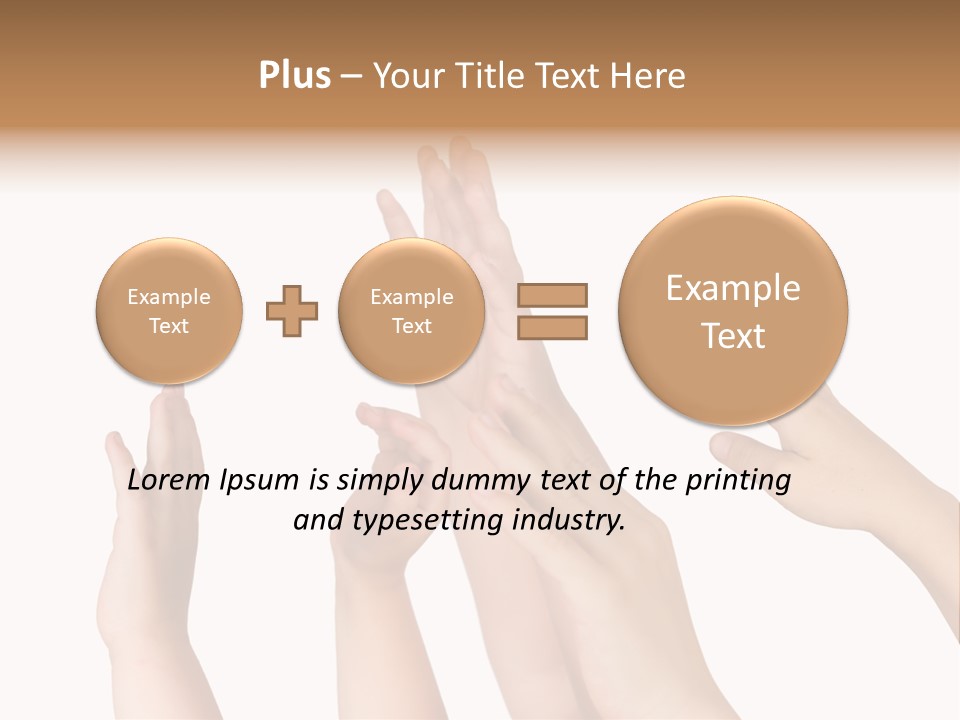 A Group Of Hands Reaching Up Into The Air PowerPoint Template