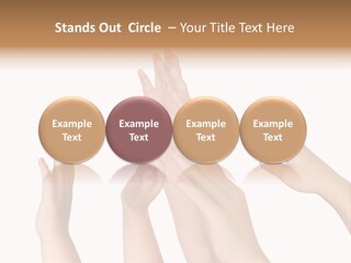 A Group Of Hands Reaching Up Into The Air PowerPoint Template