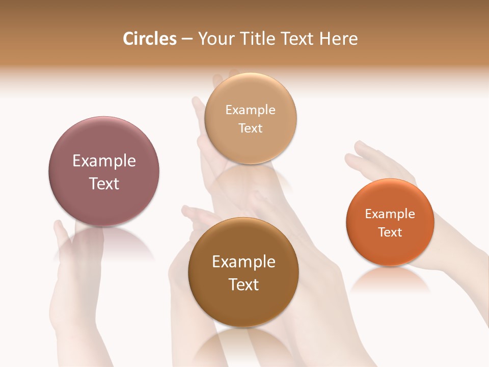 A Group Of Hands Reaching Up Into The Air PowerPoint Template