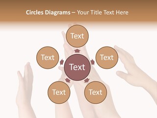 A Group Of Hands Reaching Up Into The Air PowerPoint Template