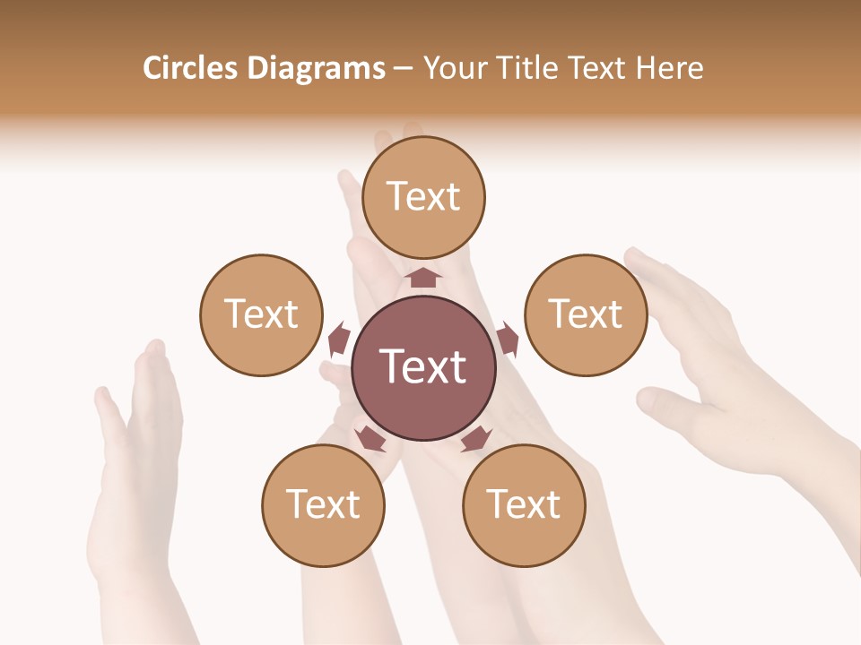 A Group Of Hands Reaching Up Into The Air PowerPoint Template