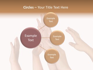 A Group Of Hands Reaching Up Into The Air PowerPoint Template