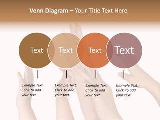 A Group Of Hands Reaching Up Into The Air PowerPoint Template