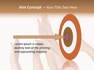 A Group Of Hands Reaching Up Into The Air PowerPoint Template
