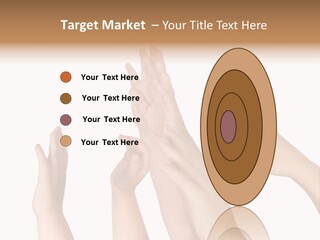 A Group Of Hands Reaching Up Into The Air PowerPoint Template