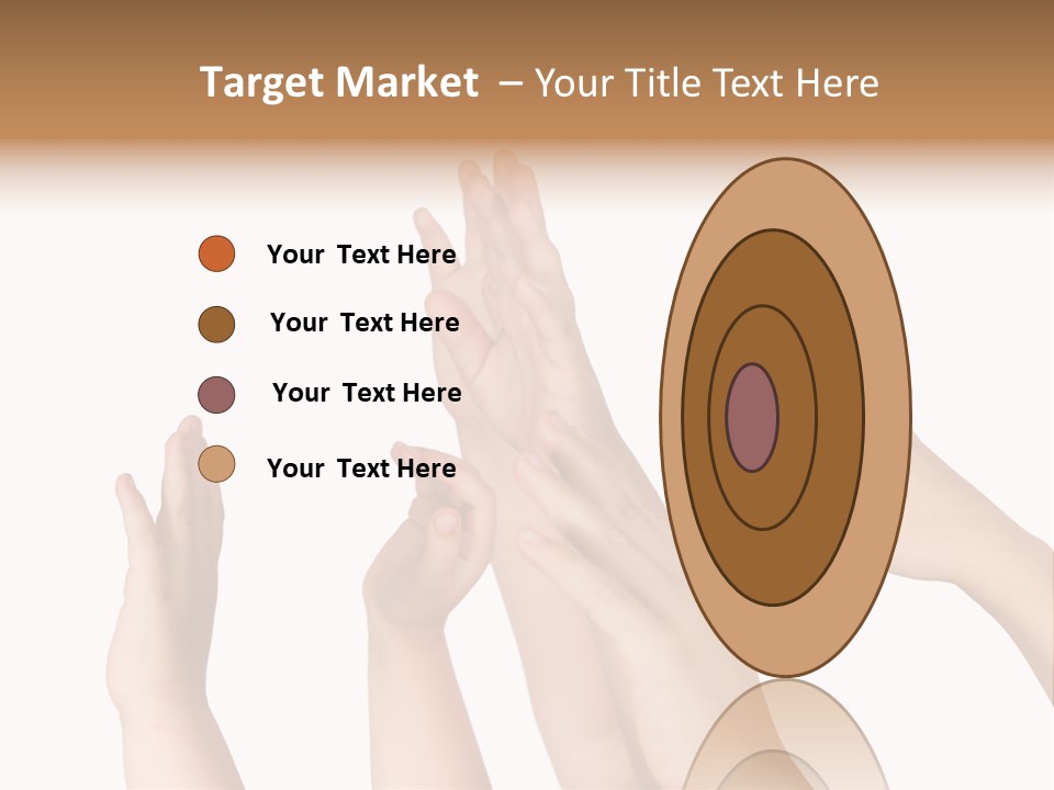 A Group Of Hands Reaching Up Into The Air PowerPoint Template