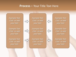 A Group Of Hands Reaching Up Into The Air PowerPoint Template