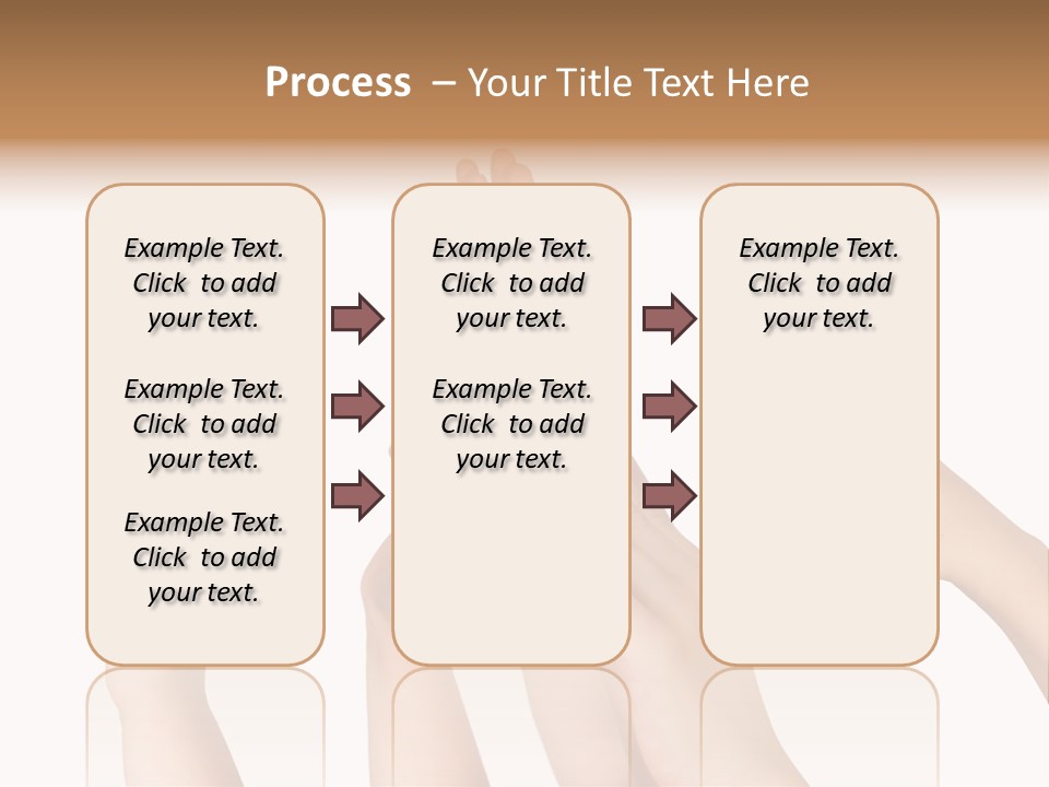A Group Of Hands Reaching Up Into The Air PowerPoint Template