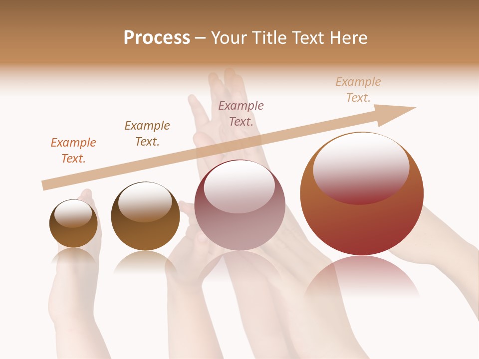 A Group Of Hands Reaching Up Into The Air PowerPoint Template