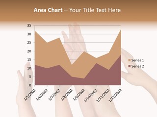 A Group Of Hands Reaching Up Into The Air PowerPoint Template