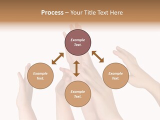 A Group Of Hands Reaching Up Into The Air PowerPoint Template
