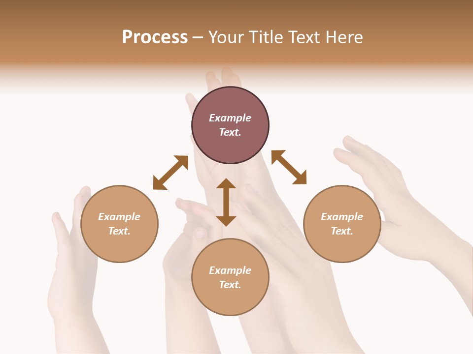 A Group Of Hands Reaching Up Into The Air PowerPoint Template