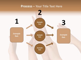 A Group Of Hands Reaching Up Into The Air PowerPoint Template