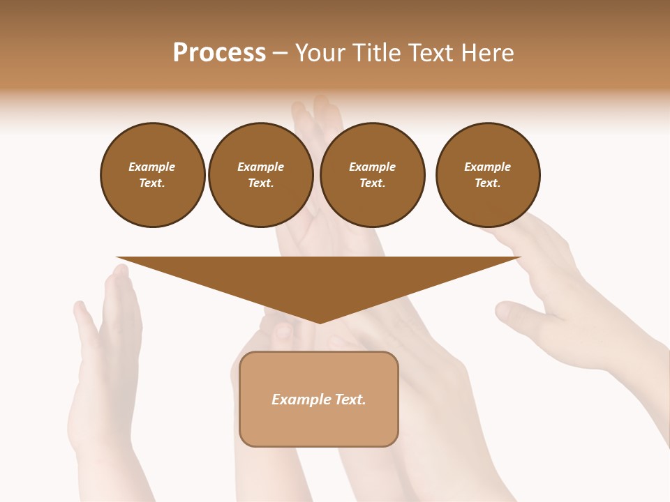 A Group Of Hands Reaching Up Into The Air PowerPoint Template