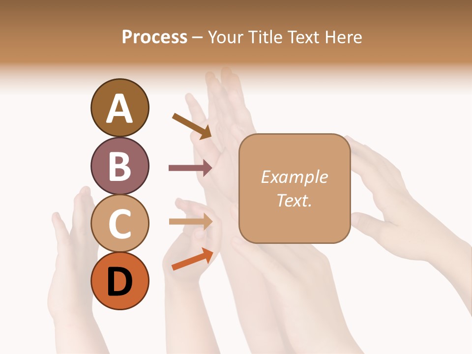 A Group Of Hands Reaching Up Into The Air PowerPoint Template