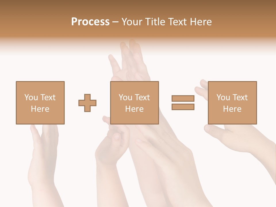 A Group Of Hands Reaching Up Into The Air PowerPoint Template