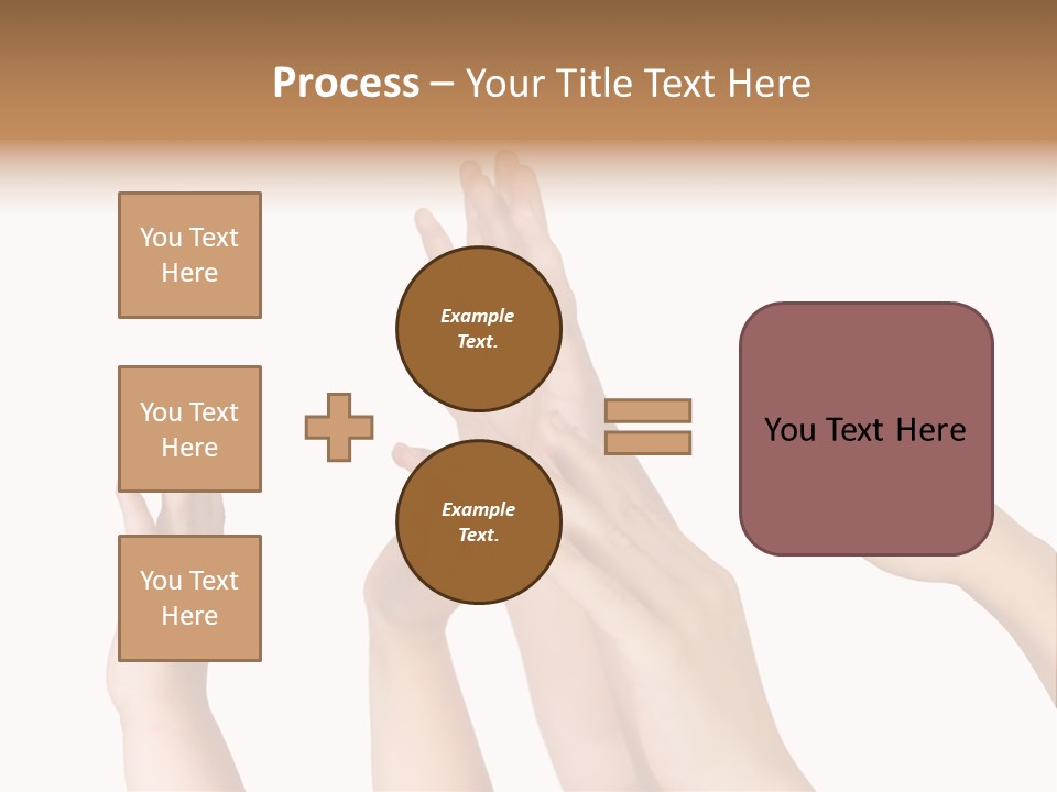 A Group Of Hands Reaching Up Into The Air PowerPoint Template