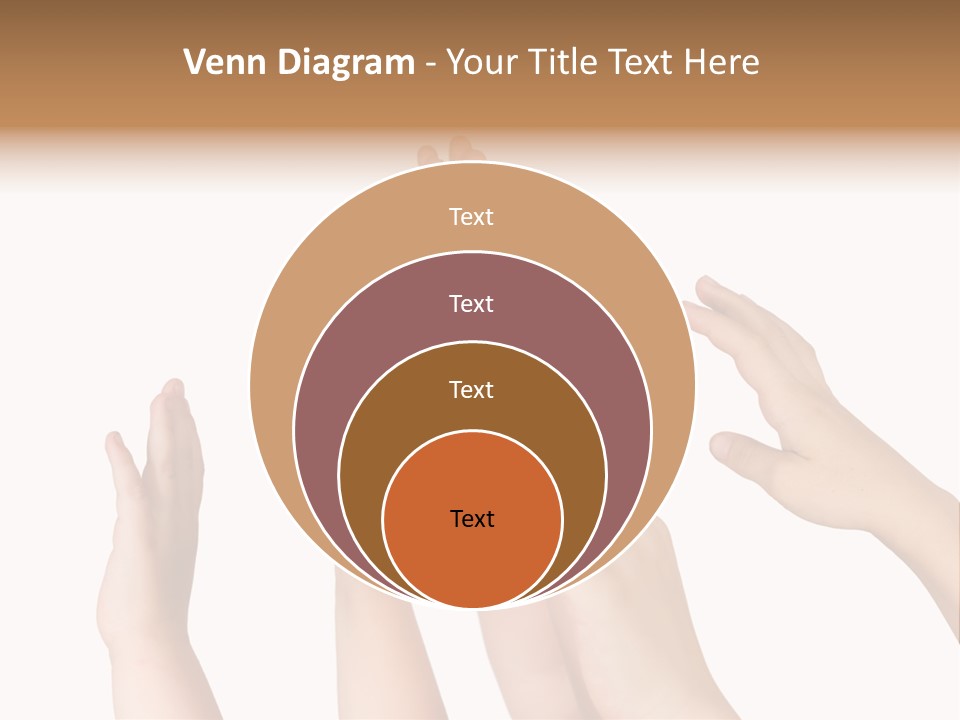 A Group Of Hands Reaching Up Into The Air PowerPoint Template