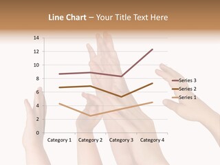 A Group Of Hands Reaching Up Into The Air PowerPoint Template