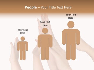 A Group Of Hands Reaching Up Into The Air PowerPoint Template